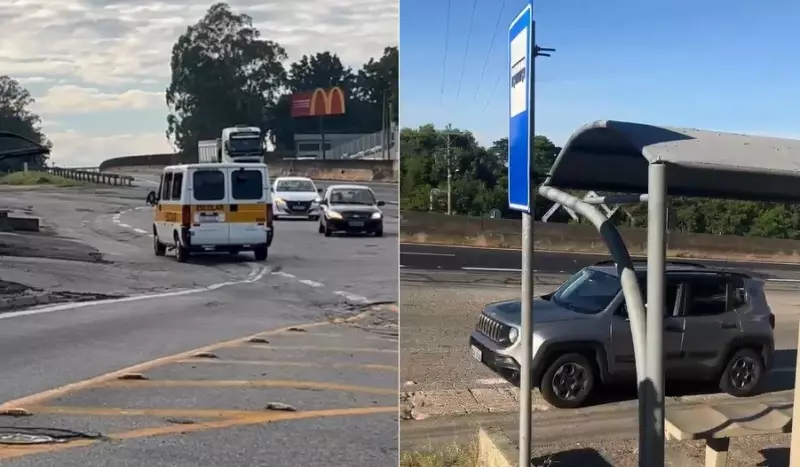 Van escolar é flagrada na contramão na Raposo Tavares em Sorocaba; veja o vídeo chocante