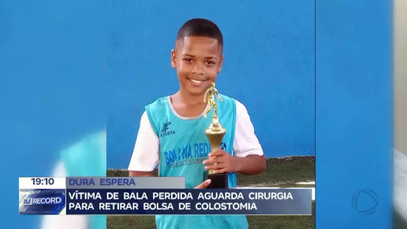 Vítima de bala perdida em Campos-RJ aguarda cirurgia para retirar bolsa de colostomia